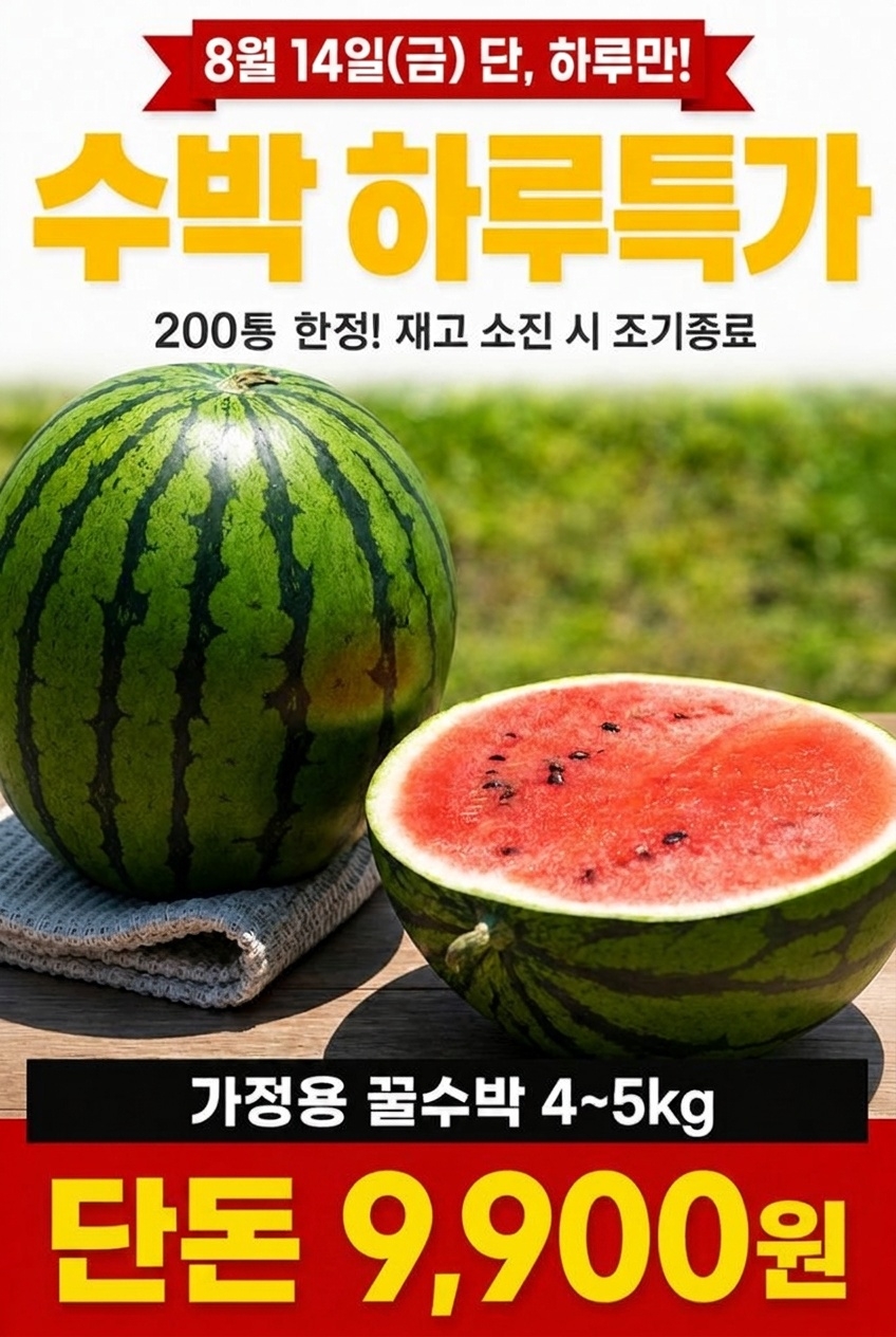 예스픽스 가정용 꿀수박, 5kg, 1개 상세 이미지 1