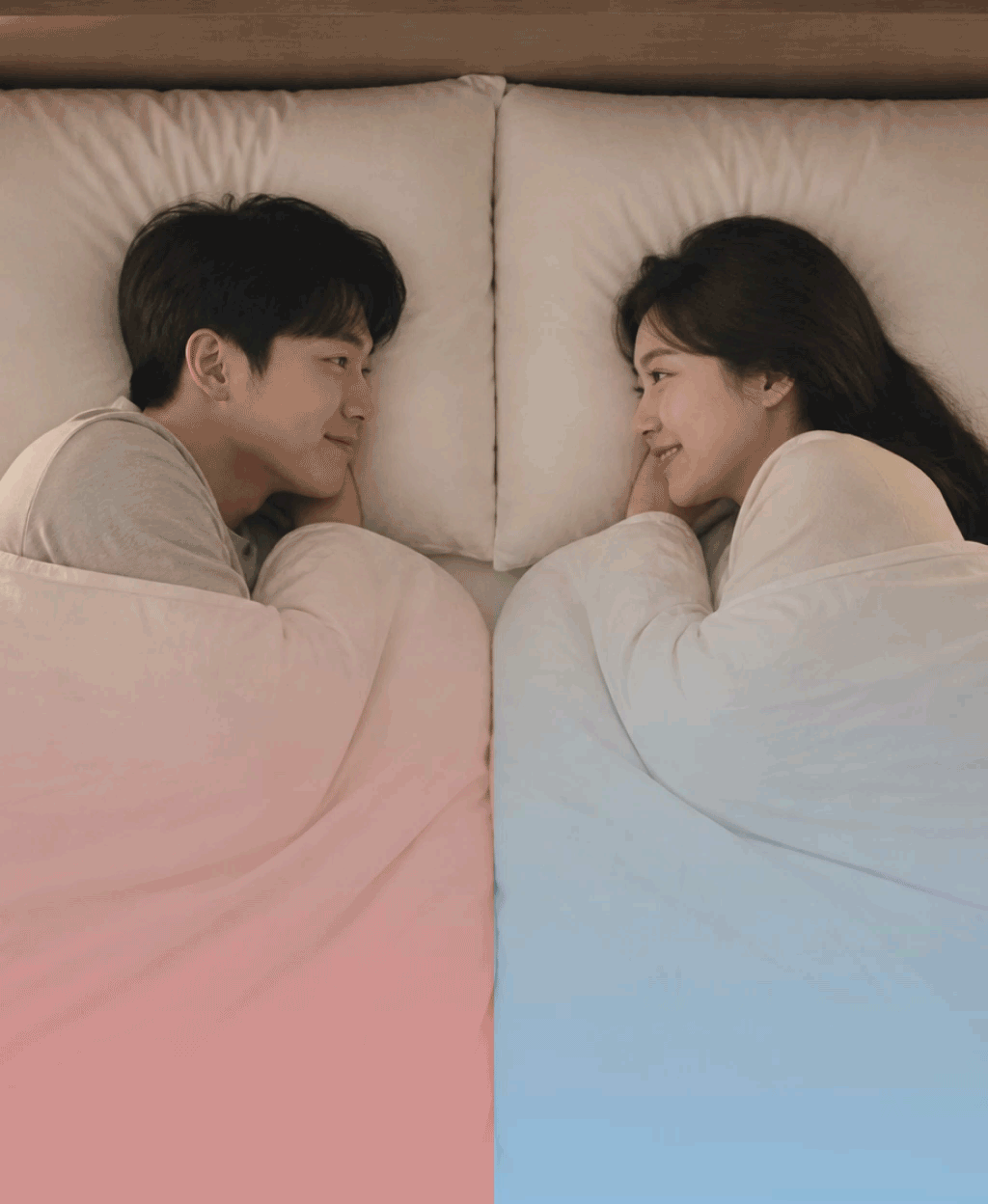 비엔룸 알러지케어 간절기 사계절 차렵이불, 베이지 잔스트라이프, 180x220cm, 1개
