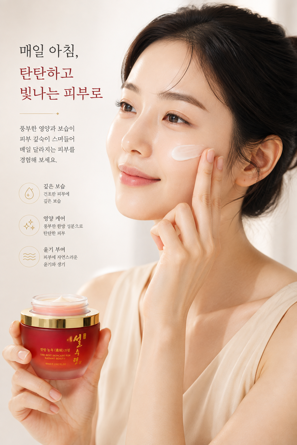 설수련 진 한방 농축 영양크림, 60ml, 2개