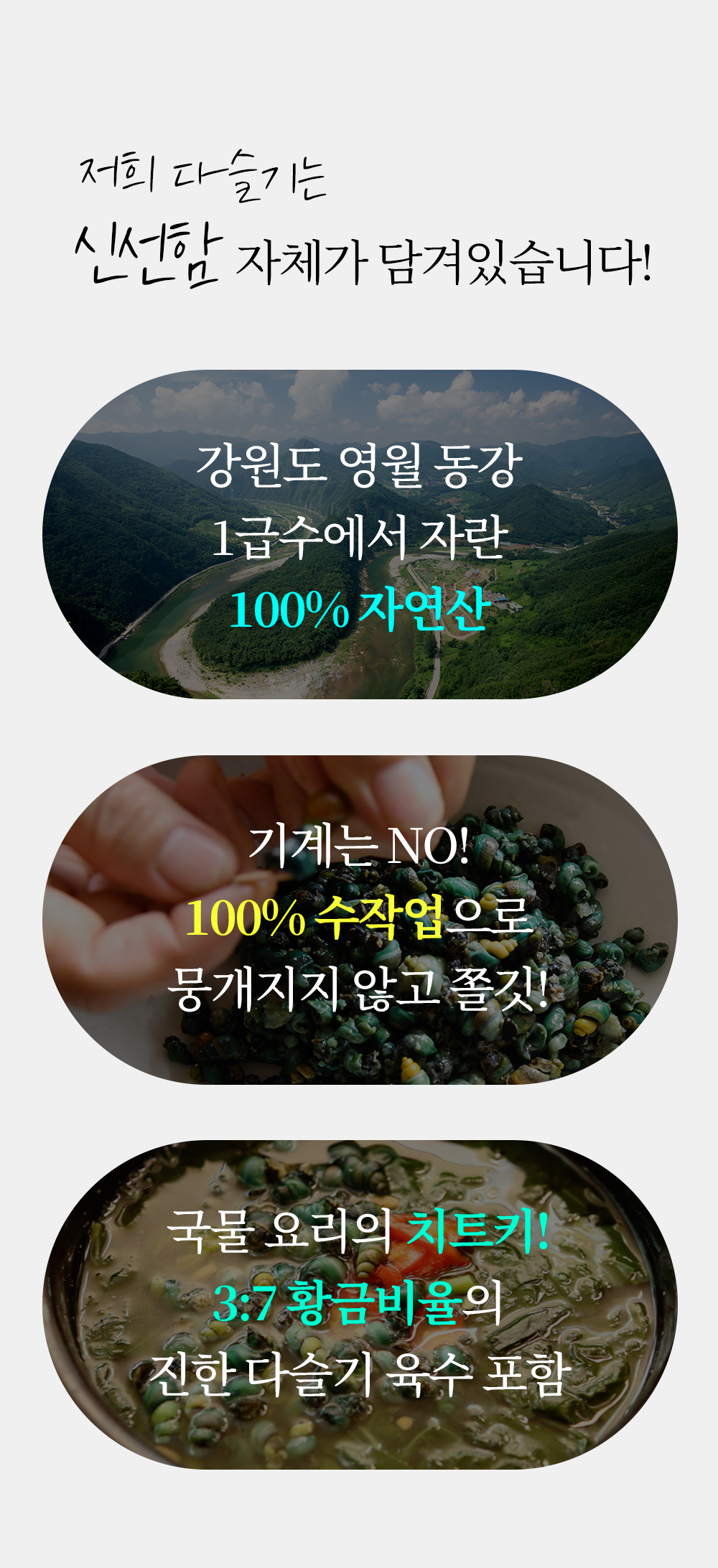 동강 자연산 손질 깐다슬기, 300g, 3팩 상세정보 4