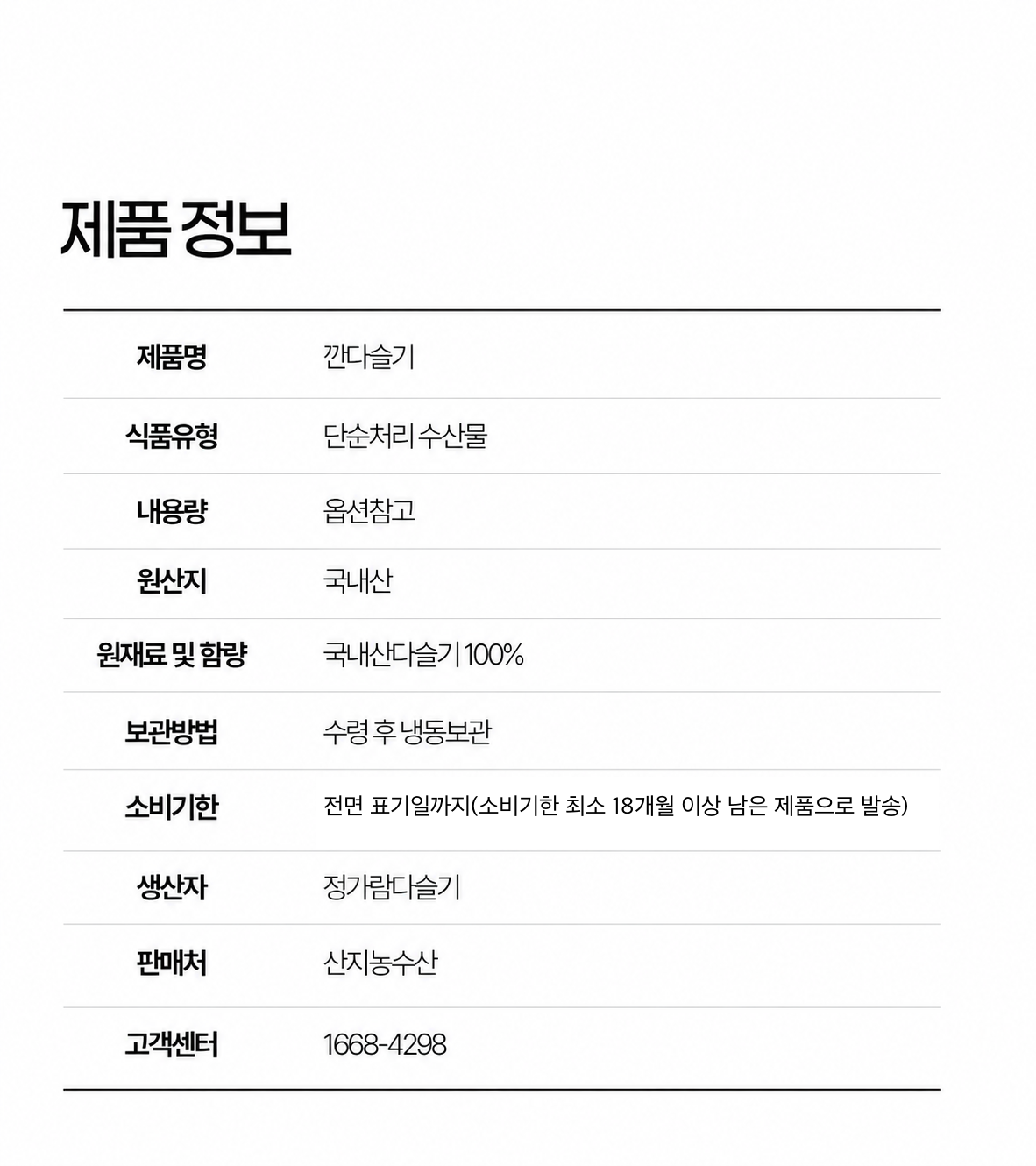 동강 자연산 손질 깐다슬기, 300g, 3팩 상세정보 20