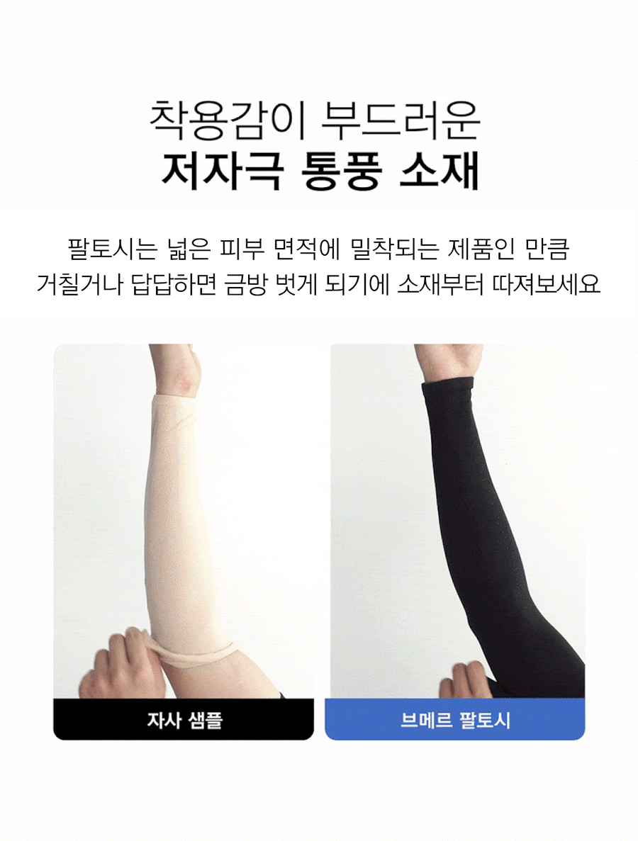 브메르 자외선차단 아이스 쿨 손등형 팔토시, 블랙, FREE, 1쌍