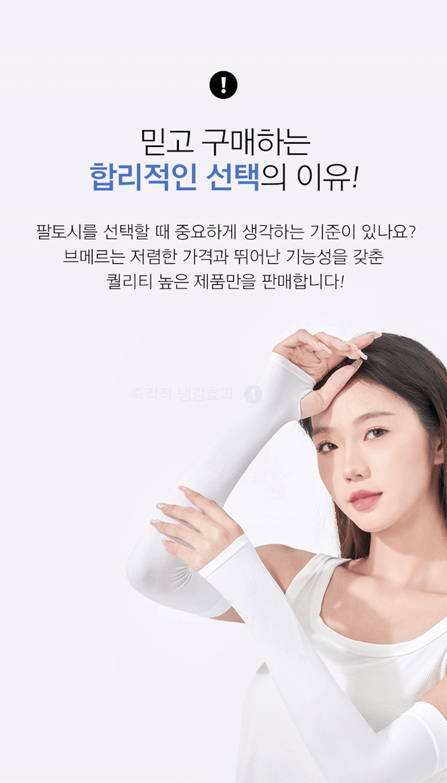 브메르 자외선차단 아이스 쿨 손등형 팔토시, 블랙, FREE, 1쌍