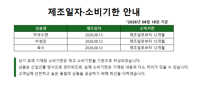 동해막국수 비빔막국수, 5팩 + 물막국수, 5팩, 10인분, 1세트