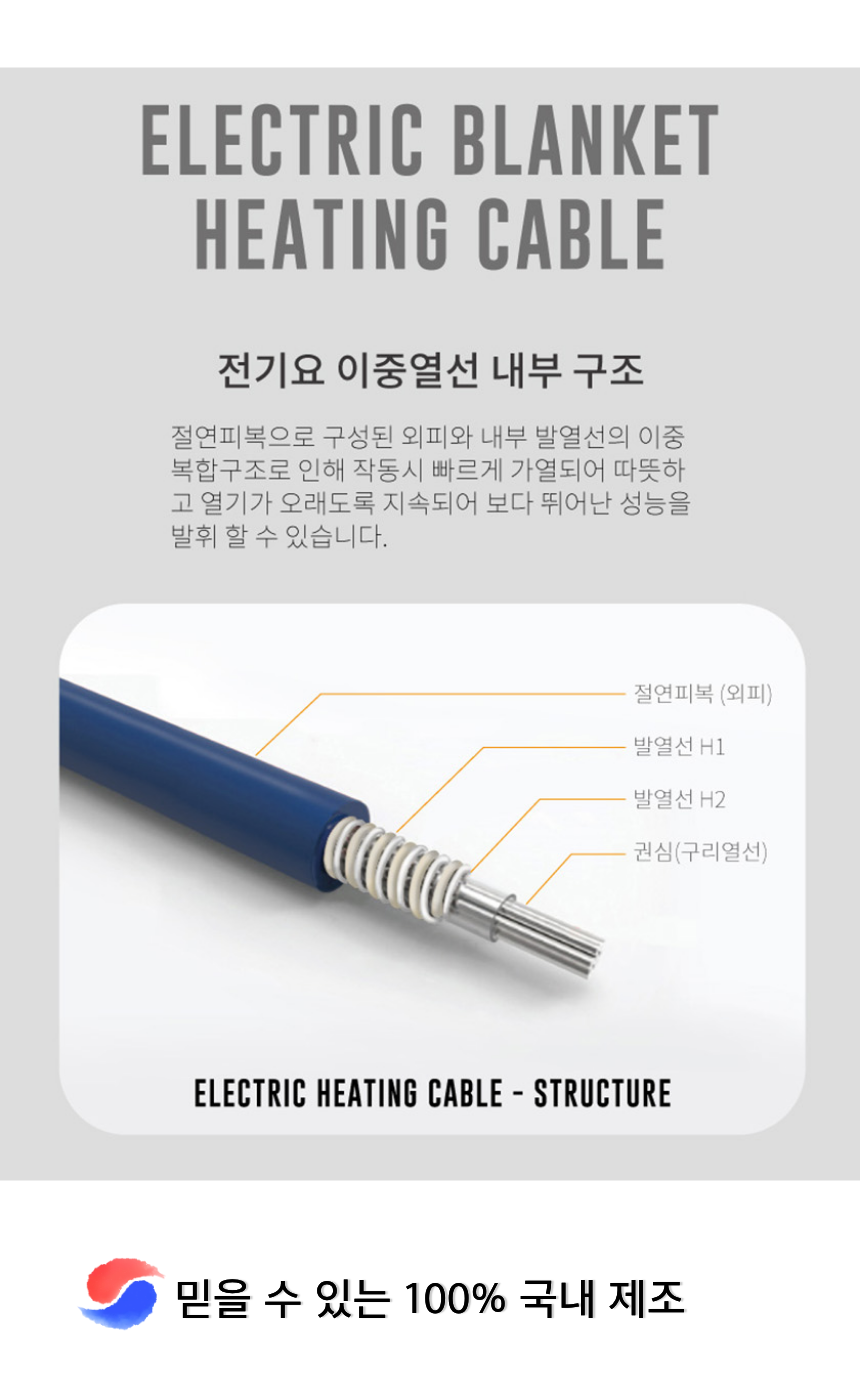 한일의료기 원적외선 탄소 전기요, 에쉬그레이, 싱글(1인용), 1개 상세 이미지 5
