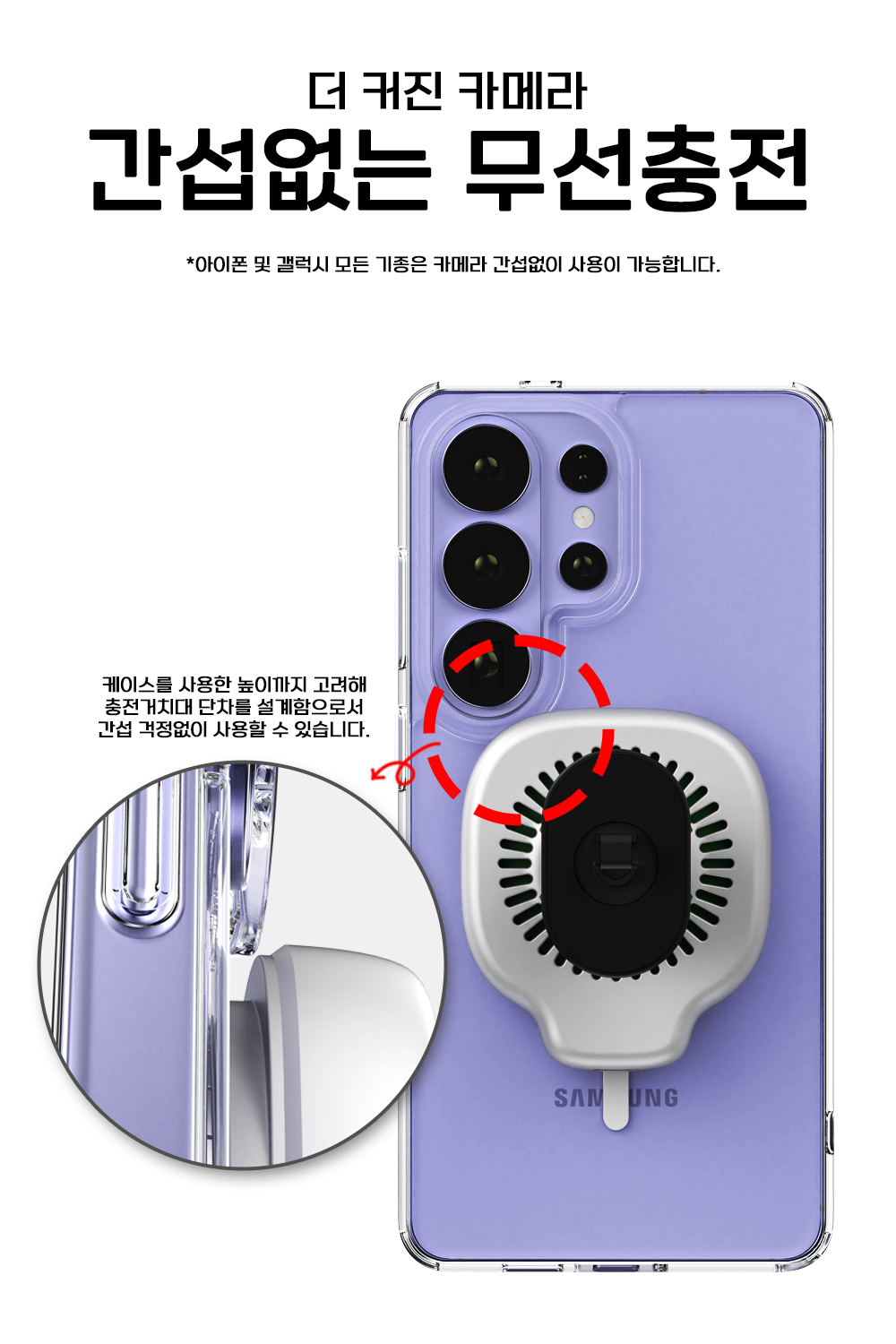 로랜텍 울트라 Qi2.2 초고속 25W 무선충전 차량용 핸드폰 충전기 맥세이프 거치대, RM-15, 블랙, 1개 상세 이미지 5