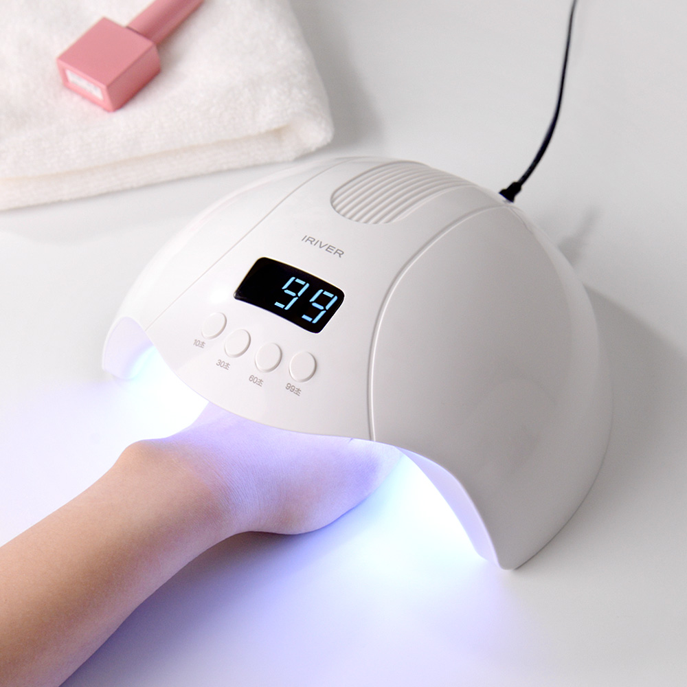 아이리버 올인원 99초 저열 모드 스마트센서 고출력 UV LED 듀얼 젤네일 램프, IYL-200, 화이트, 1개 상품 이미지 1
