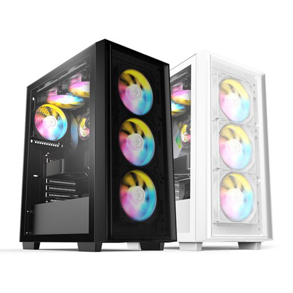 장우컴퍼니 게이밍 조립PC 컴퓨터 본체, JWC-002, R5 7500F, RTX 5060, Free DOS, 32GB, 512GB, 블랙, 1개