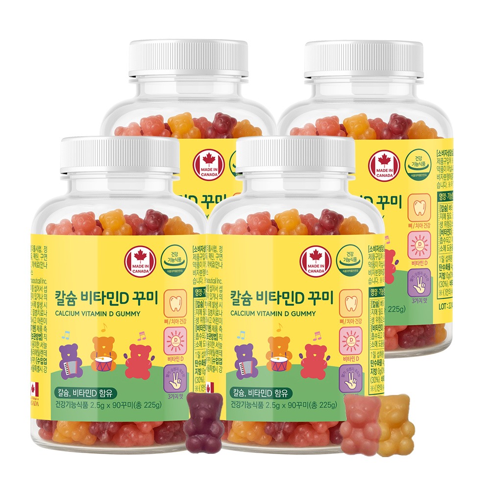 네이처그랜드 칼슘 비타민D 꾸미, 90개입, 4개