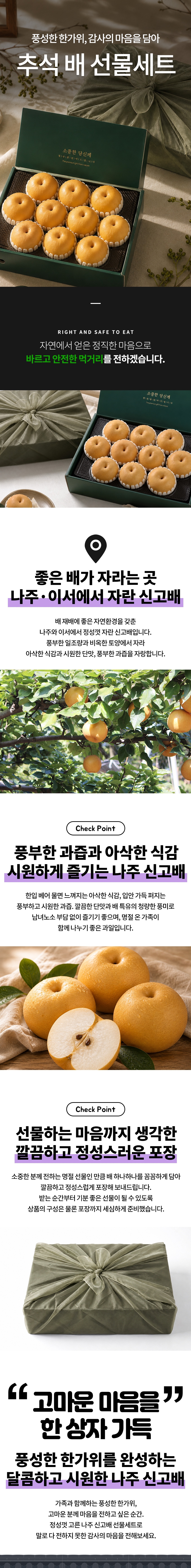 대박농수산 나주배 선물세트, 7.5kg, 14-15과, 1박스 상세 이미지 4