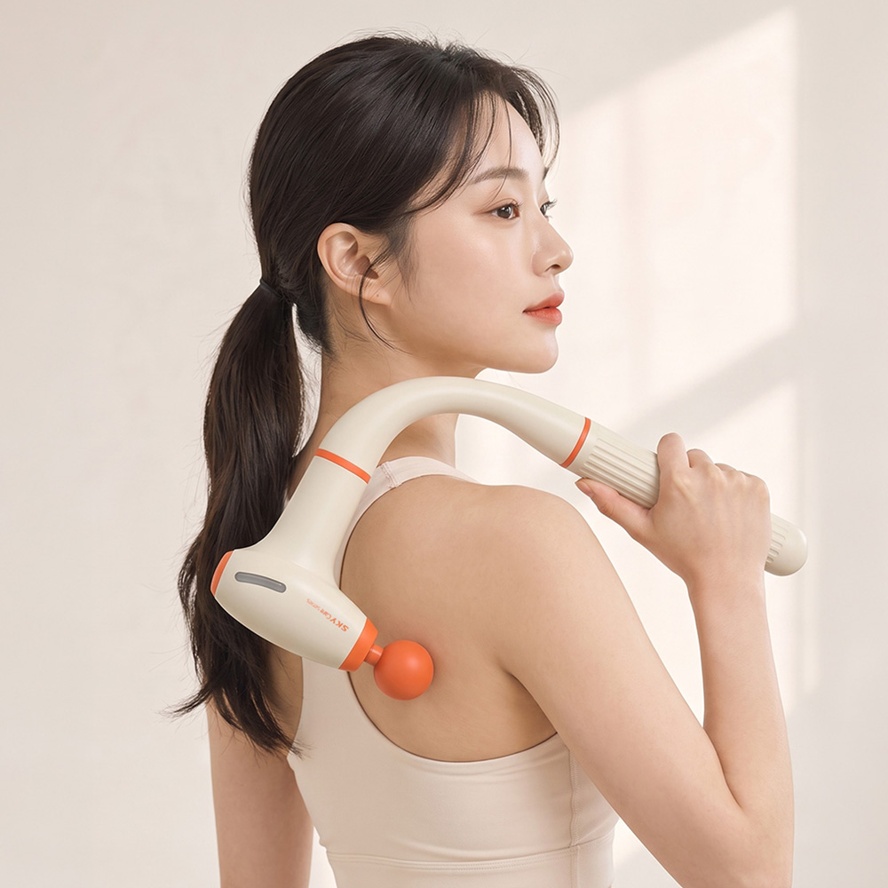 스카이 케어 3in1 커브 마사지건, SKY-CA-EM14, 베이지, 1개