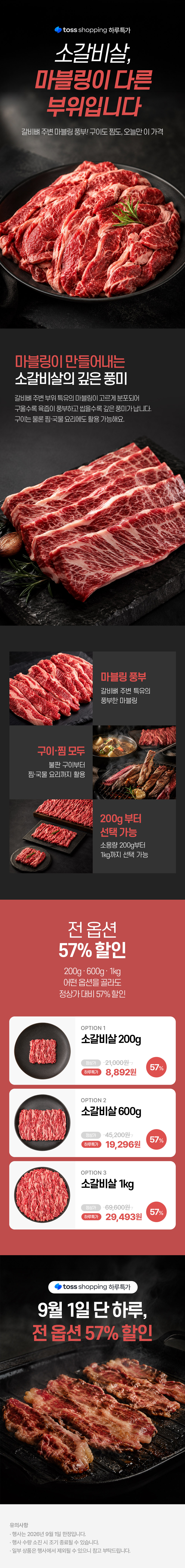 파파네정육점 손질 소갈비살, 미국산, 200g, 5개