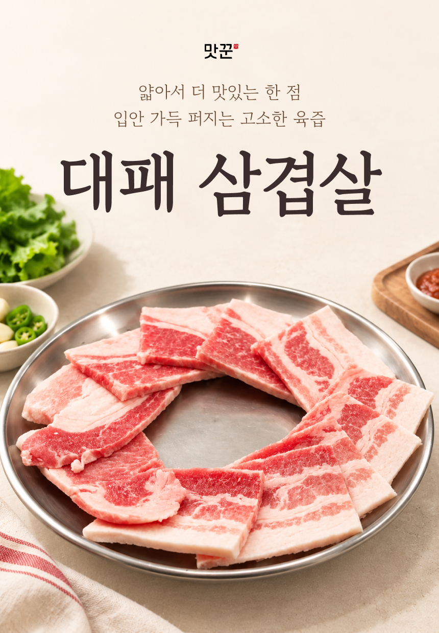 맛꾼 대패 삼겹살, 1kg, 2개 상세 이미지 1