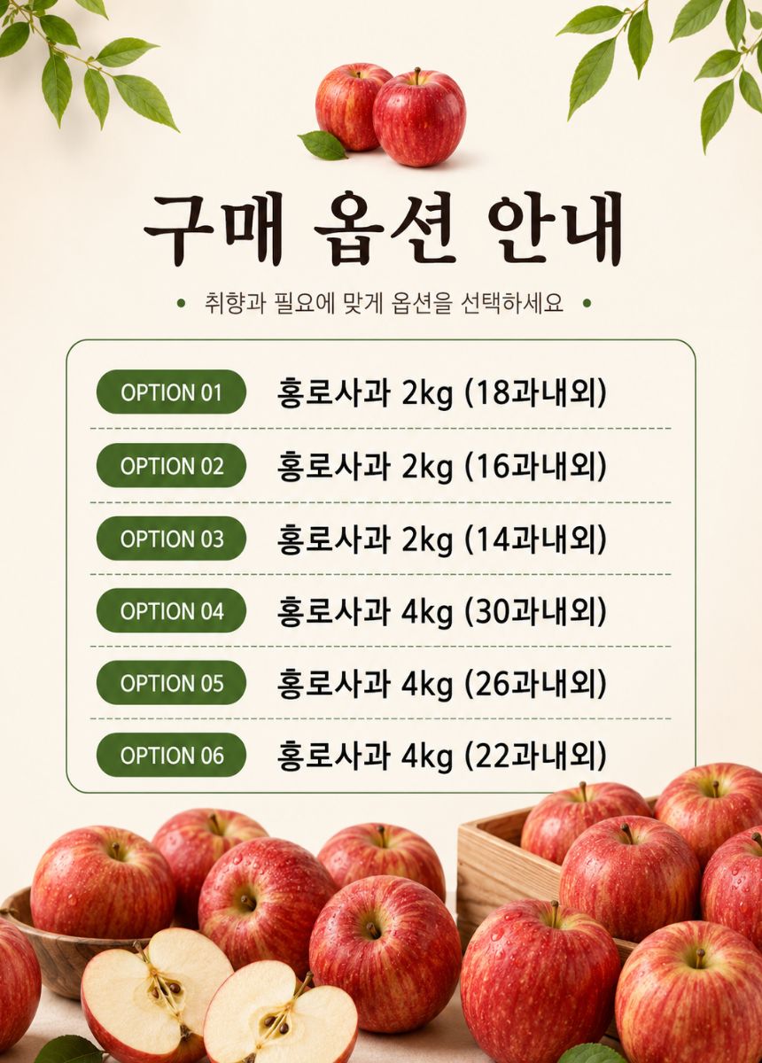 국내산 경북 홍로사과, 18과내외, 2kg, 1박스 상세 이미지 1