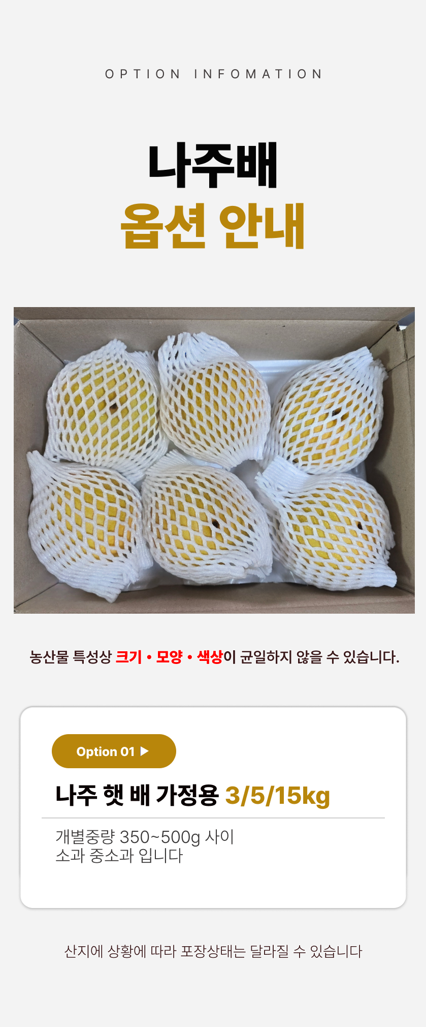 햇 나주배, 5kg, 1박스 상세정보 9