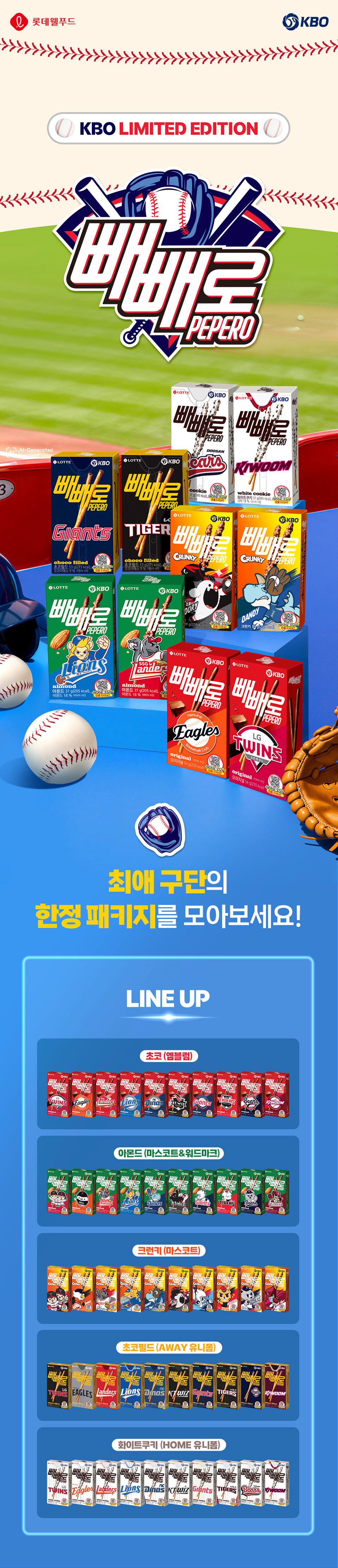 빼빼로 KBO 한화 이글스 10종, 1세트 + 증정 미니 짐색, 1개 상세 이미지 6