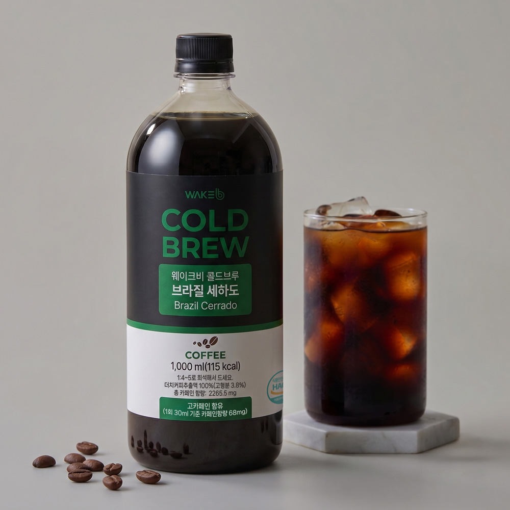 웨이크비 브라질 세하도 콜드브루, 1L, 1개
