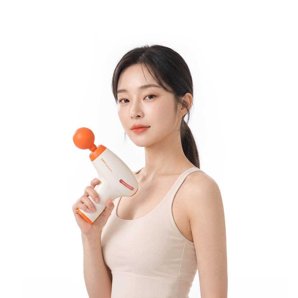 스카이 케어 3in1 커브 마사지건, SKY-CA-EM14, 베이지, 1개 상세 이미지 2