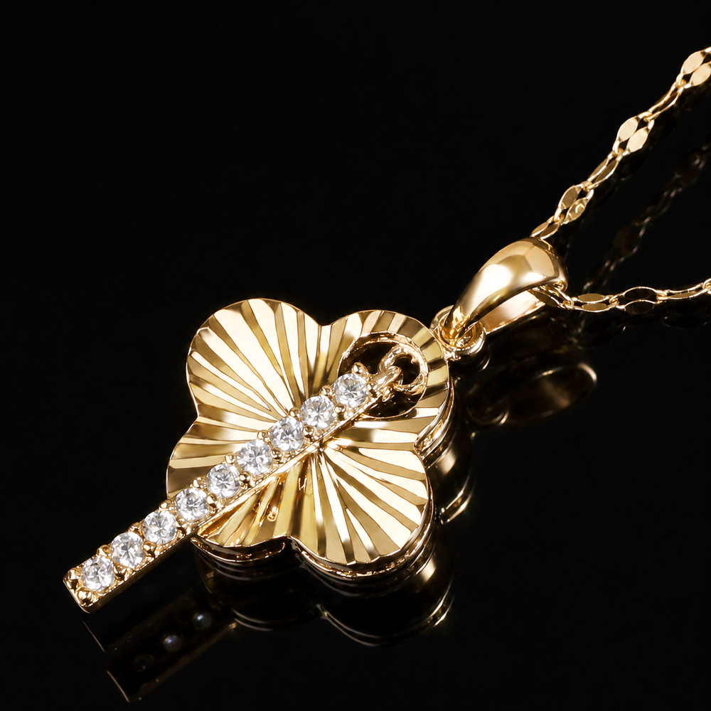 주리에떼 드블랑 목걸이, 옐로우, 14K, 45cm, 1개 상세 이미지 2