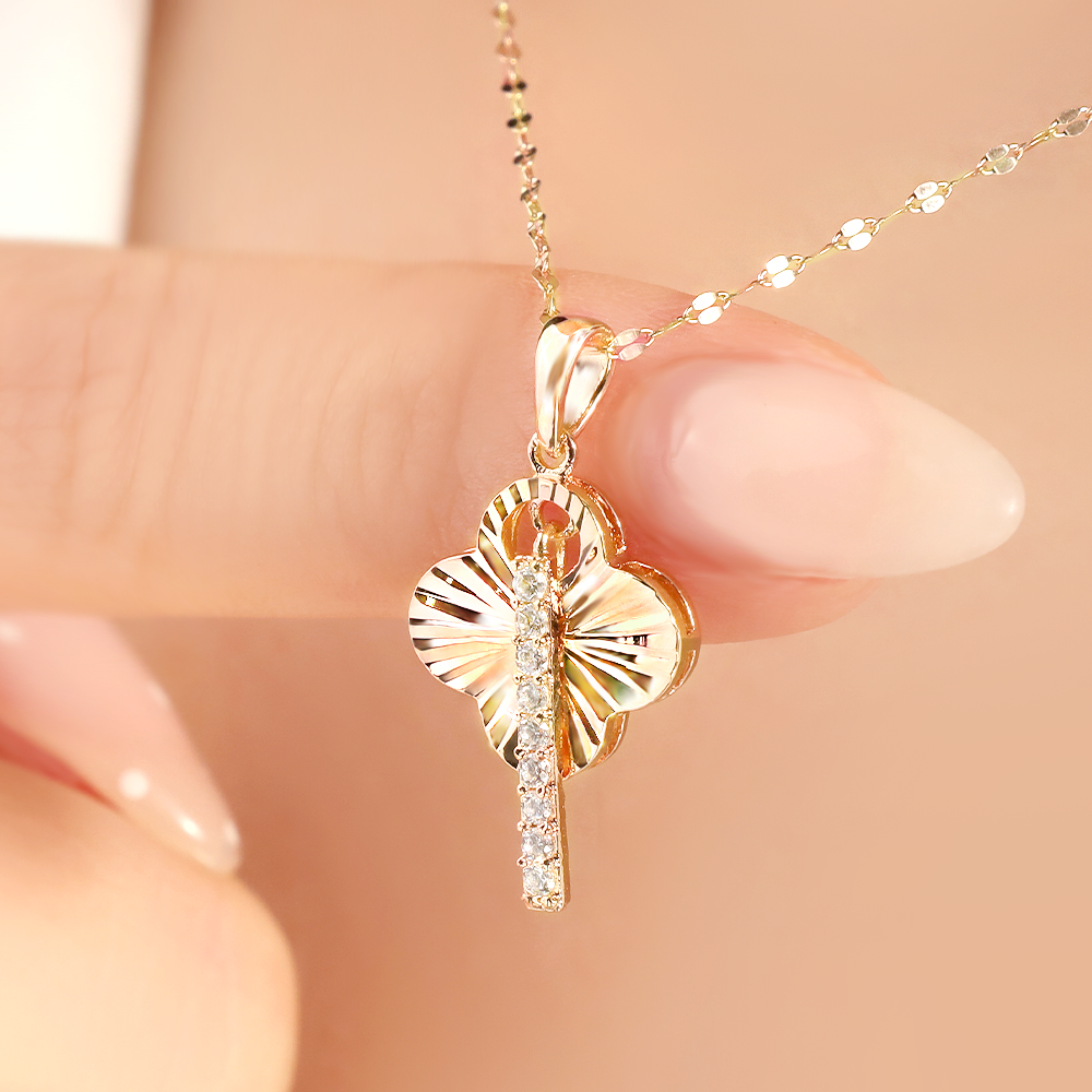 주리에떼 드블랑 목걸이, 옐로우, 14K, 45cm, 1개 상세 이미지 3