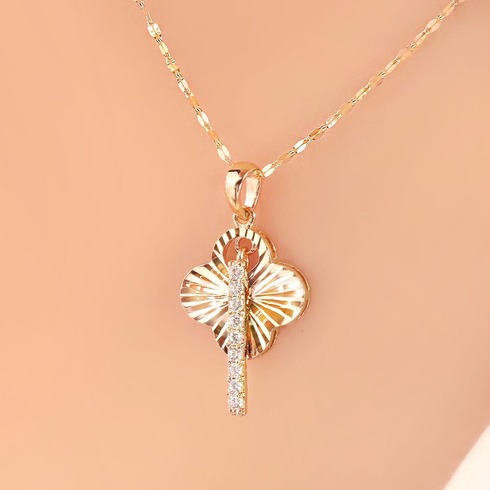 주리에떼 드블랑 목걸이, 옐로우, 14K, 45cm, 1개 상세 이미지 4