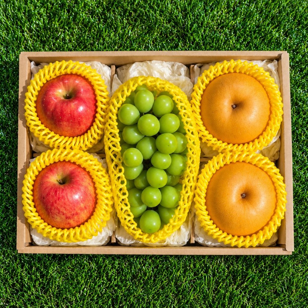 팜보스 프리미엄 과일 선물세트 3호, 2kg, 사과 2과 + 배 2과 + 샤인머스캣 1과, 1세트 토스쇼핑 특가