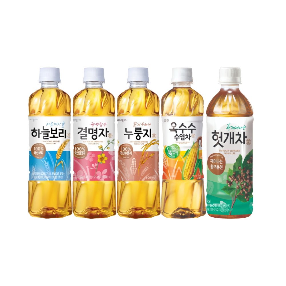 웅진 건강차 5종, 하늘보리 4개 + 누룽지차 4개 + 옥수수수염차 4개 + 결명자차 4개 + 헛개차 4개, 500ml, 20개 토스쇼핑 특가