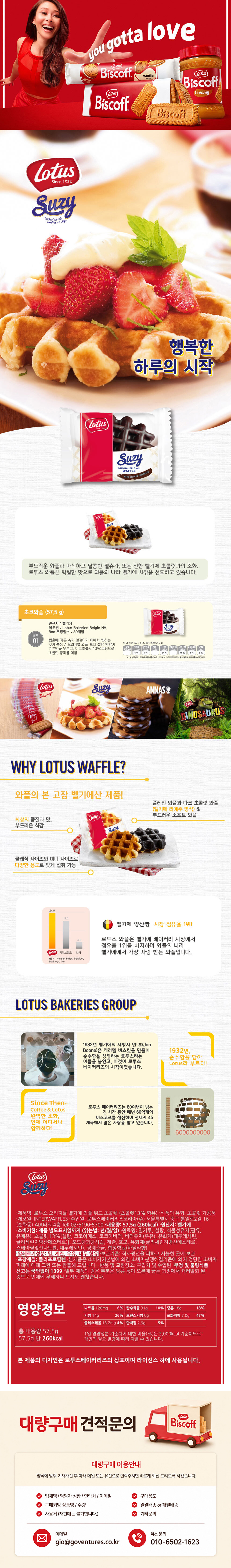 로투스 벨기에 초코 와플, 57.5g, 10개 상세정보 2