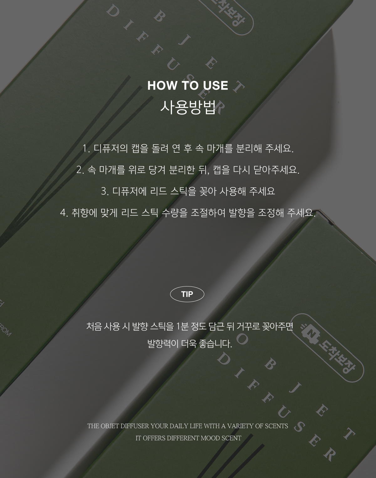 살림백서 오브제 디퓨저, 푸르티자스민, 210ml, 2개
