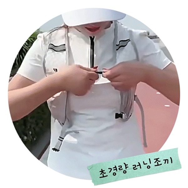 초경량 러닝 조끼, 블랙, 2개 상세 이미지 1