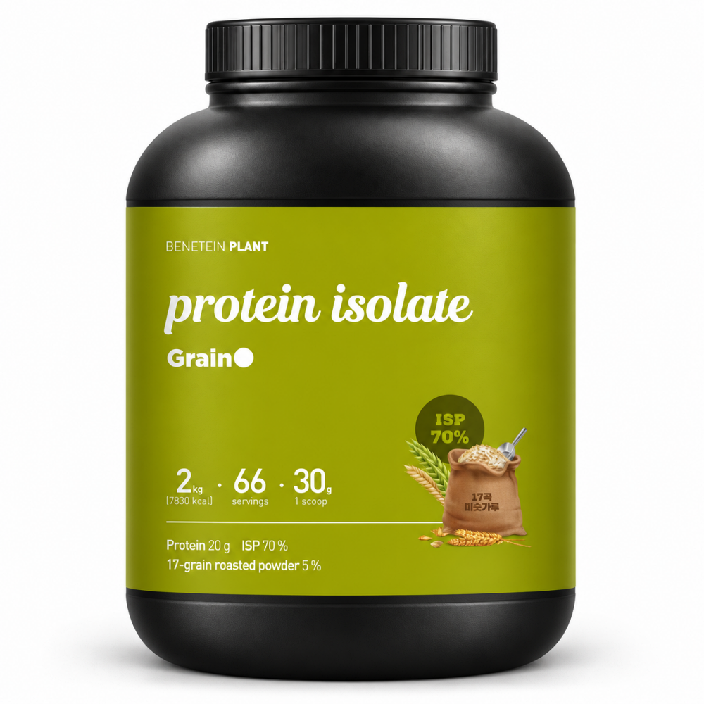 베네틴 플랜트 프로틴 쉐이크 아이솔레이트 곡물맛, 2kg, 1개