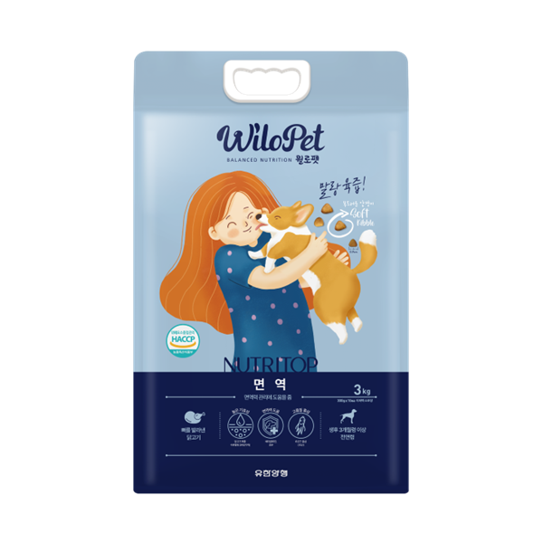 윌로펫 말랑육즙 강아지 소프트사료, 면역/항산화, 3kg, 1개