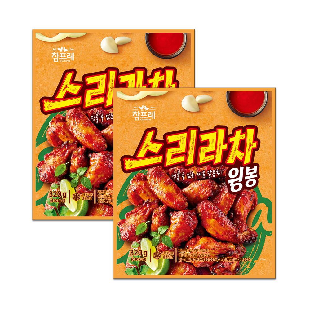 참프레 스리라차 윙봉, 320g, 4개