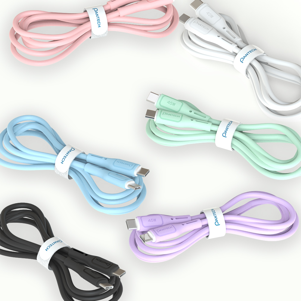 팬택 파스텔 초고속 45W C to C 케이블 세트, 5개입, 색상 랜덤, 2m, 1개 상품 이미지 2