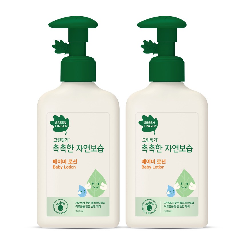 그린핑거 촉촉한 자연보습 베이비 로션, 320ml, 2개
