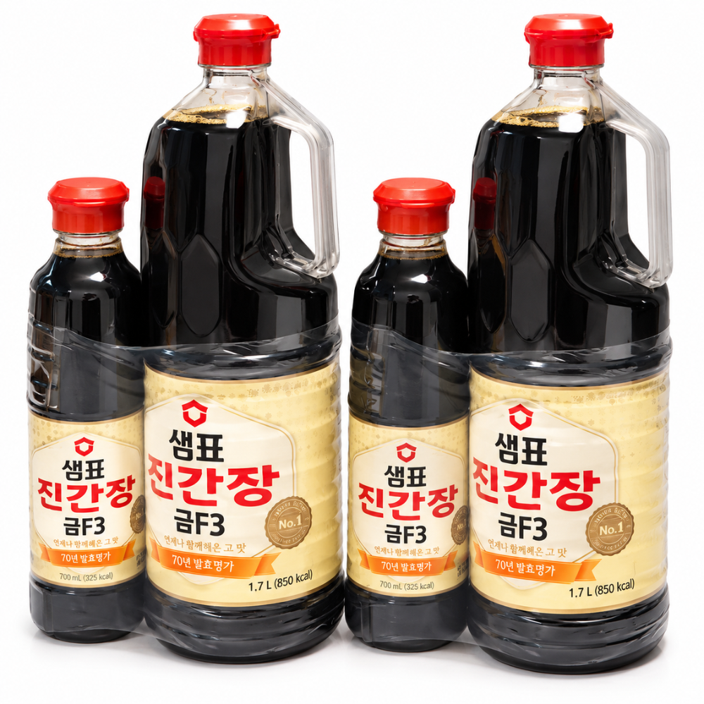 샘표 진간장 금F3, 1.7L, 2개 + 500ml, 2개, 1세트