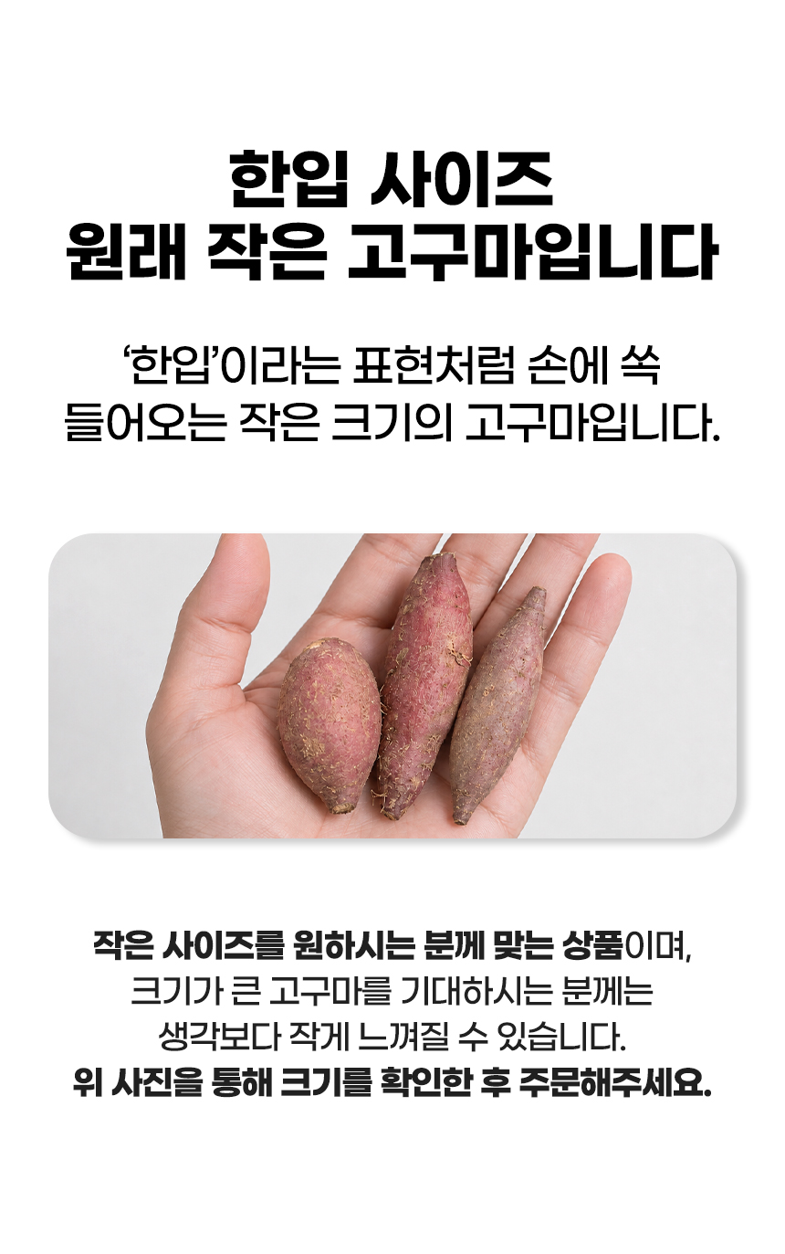 해남 꿀고구마 베니하루카, 한입, 3kg, 1개 상세정보 2