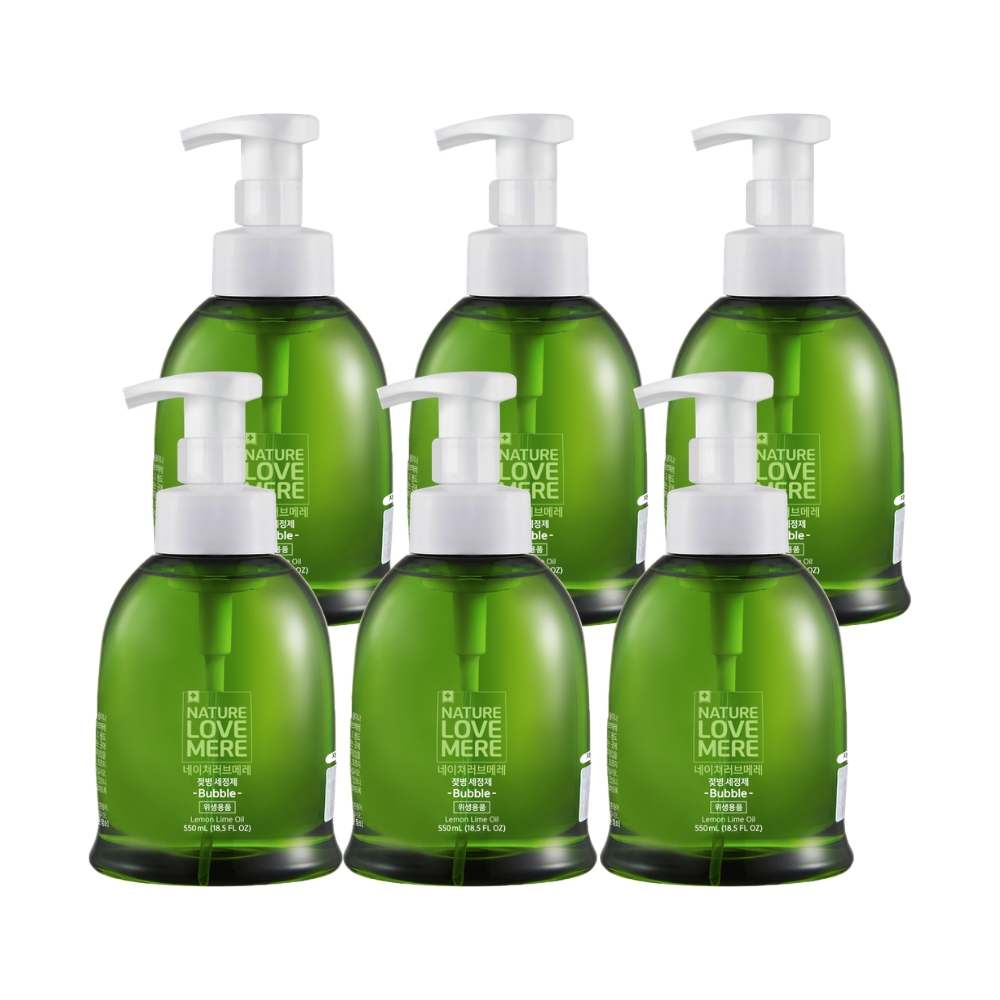 네이쳐러브메레 젖병세정제, 거품형, 용기형, 550ml, 6개