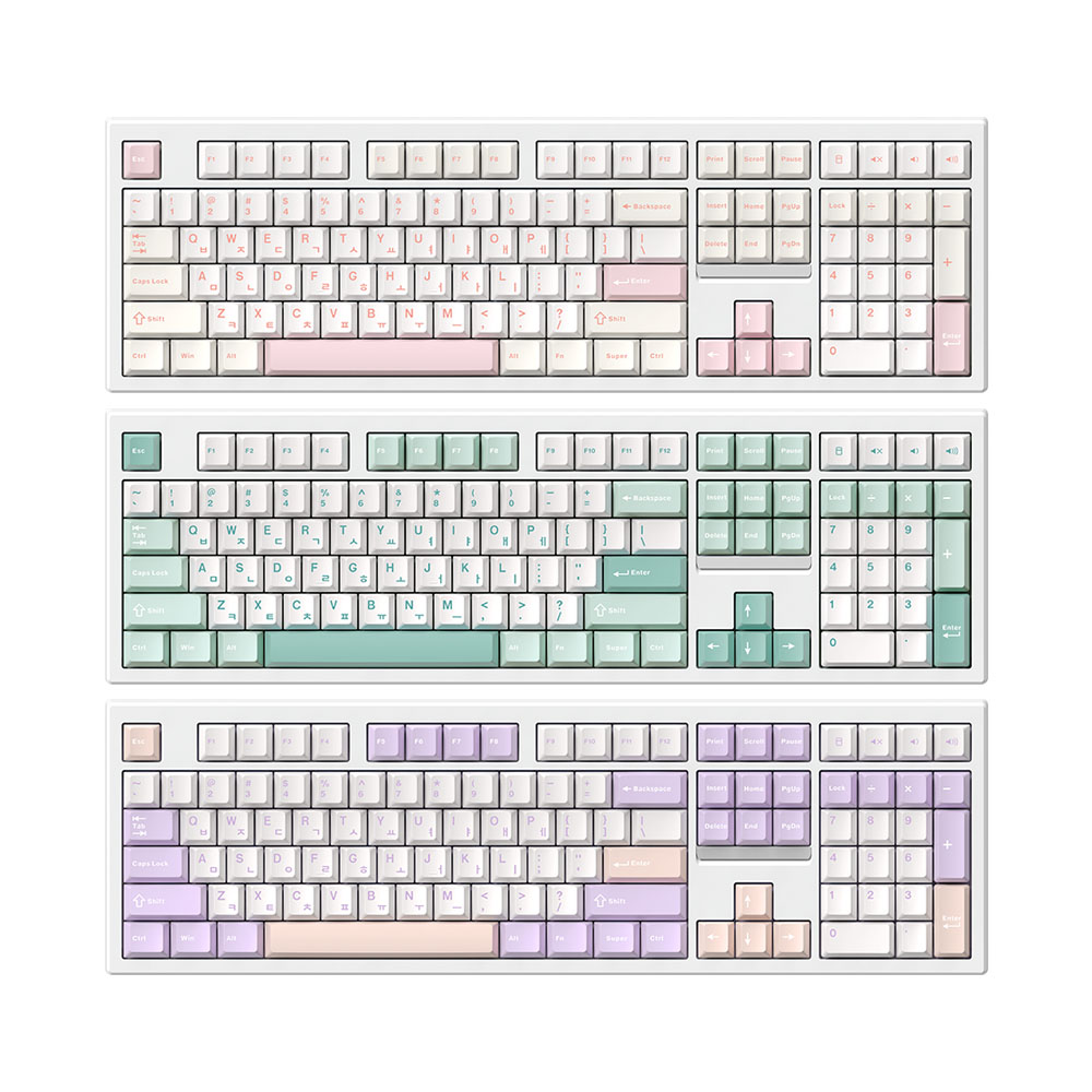 Archon AK55 BASIC 유무선 풀배열 기계식 키보드, 저소음 크리미축, 퍼플레인, 1개