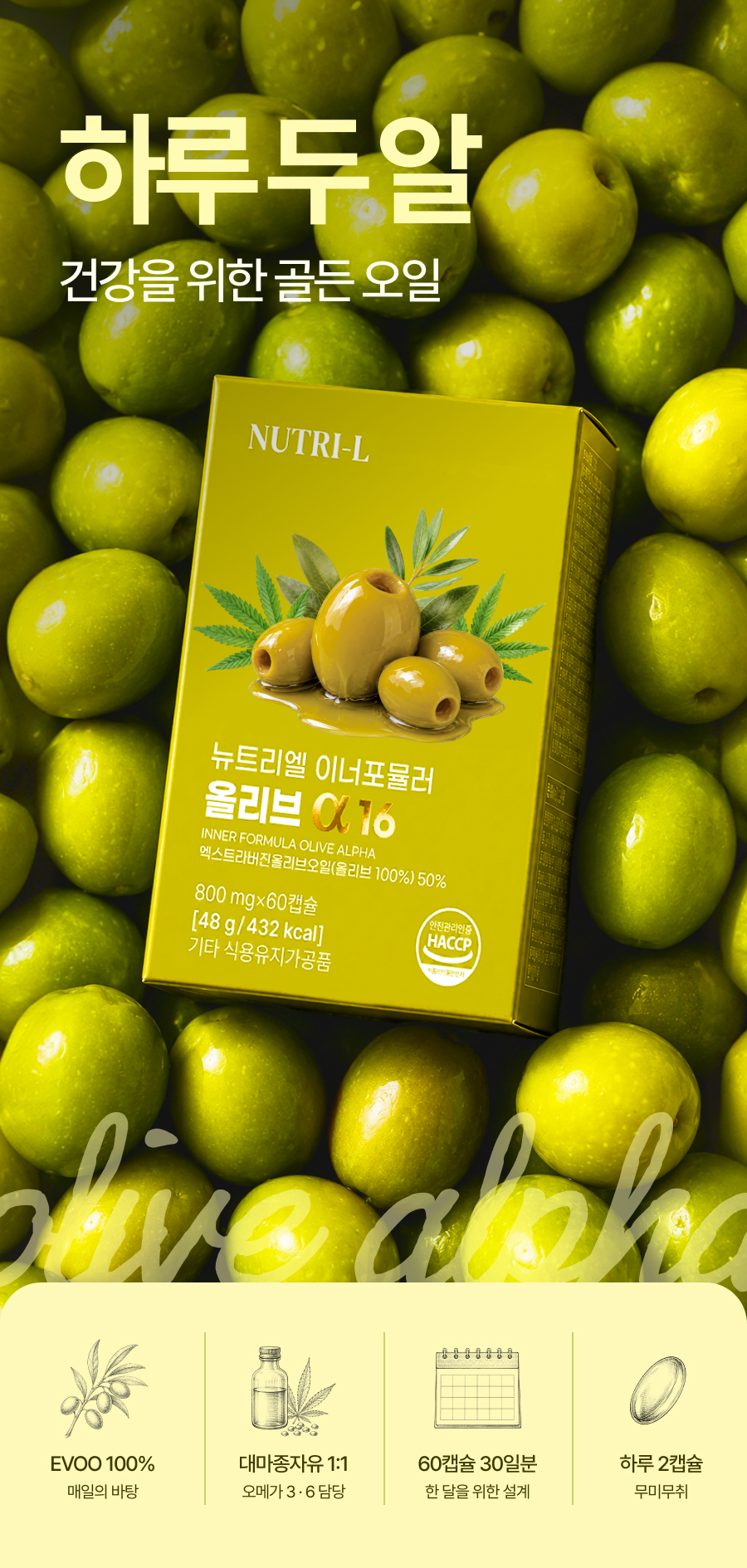 뉴트리엘 이너포뮬러 올리브 알파 16, 60정, 1개 상세정보 23