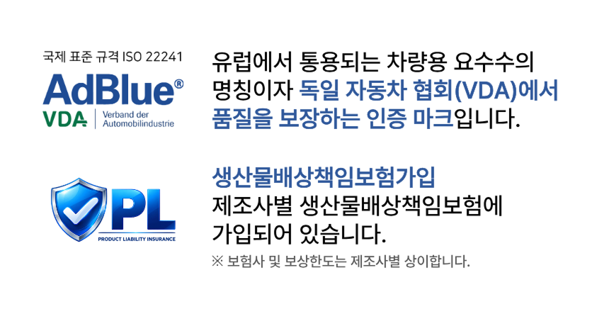 유로블루플러스 프리미엄 차량용 요소수, 국내산 AdBlue, 호스 포함, 10L, 1개 상세정보 15