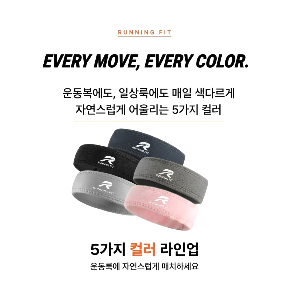 런닝핏 노버클 슬개골 관절 무릎보호대, 그레이, FREE, 2개 상세 이미지 4