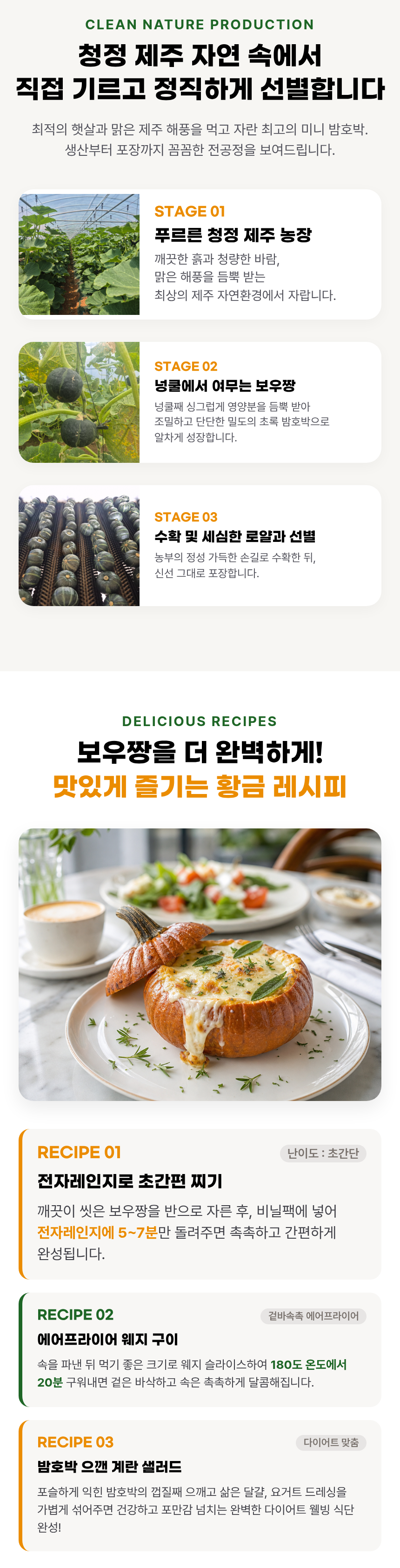 제주 특품 미니밤호박 보우짱, 로얄과, 3kg, 1박스 상세 이미지 2