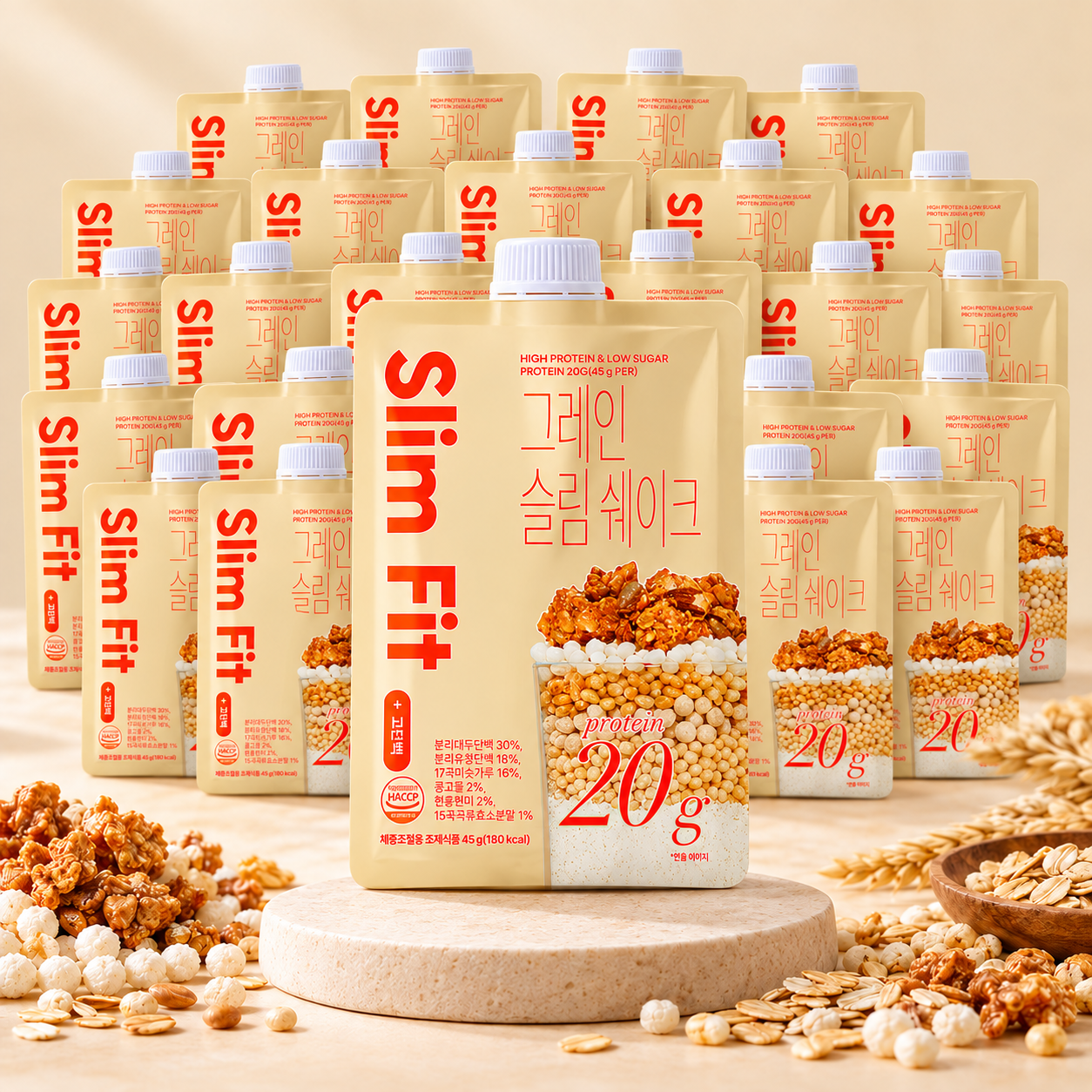 익스트림 단백질 20g 슬림쉐이크, 그레인, 45g, 7포, 3세트 상품 이미지 1