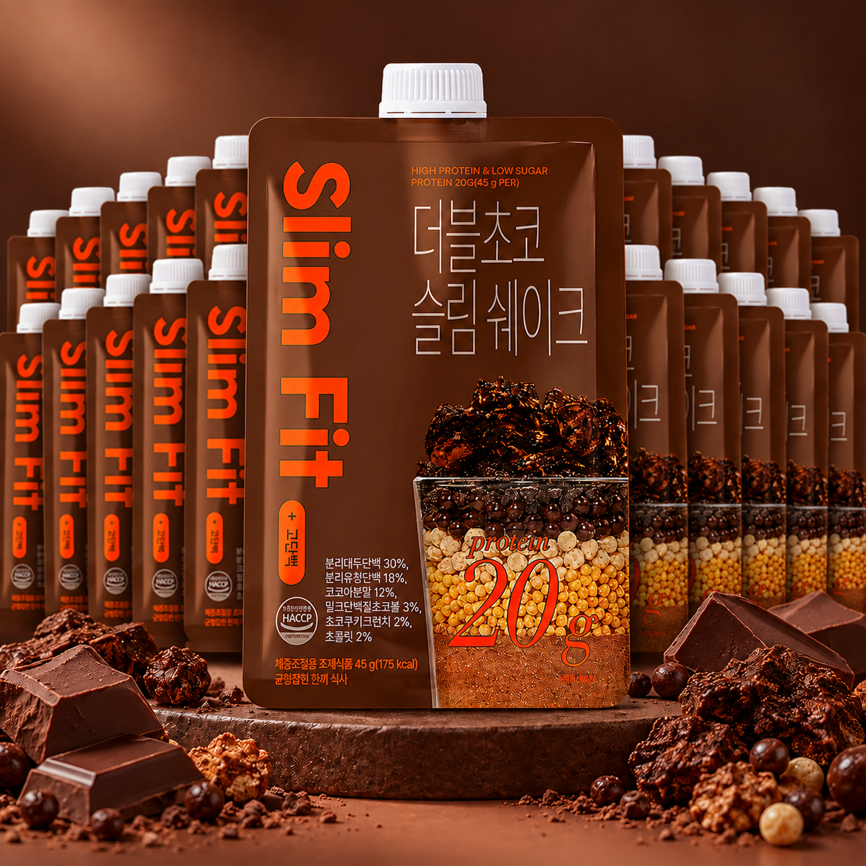 익스트림 단백질 20g 슬림쉐이크, 더블초코, 45g, 7포, 3세트 상품 이미지 1