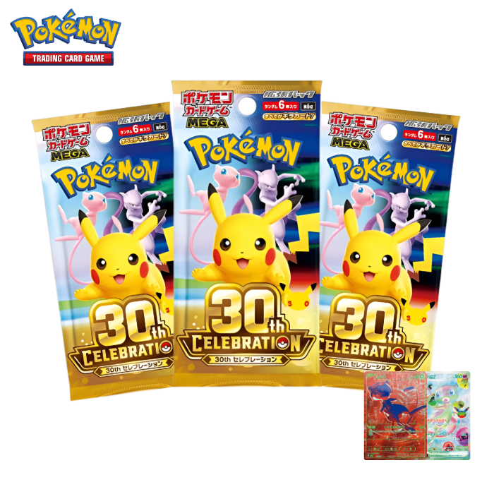 포켓몬 카드 TCG 메가 확장팩 30th CELEBRATION, 일판, 미개봉, 피카츄, 1팩