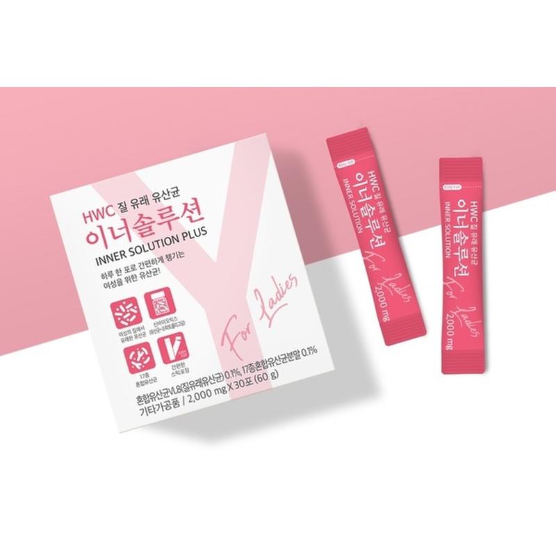 HWC 이너솔루션 질 유래 유산균, 2g, 30포, 4박스 상품 이미지 3