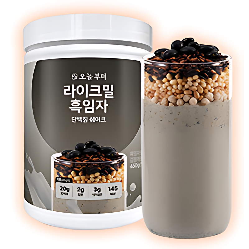오늘부터 라이크밀 단백질 쉐이크, 초코맛 450g 1개 + 흑임자맛 450g 1개, 2개 상품 이미지 1