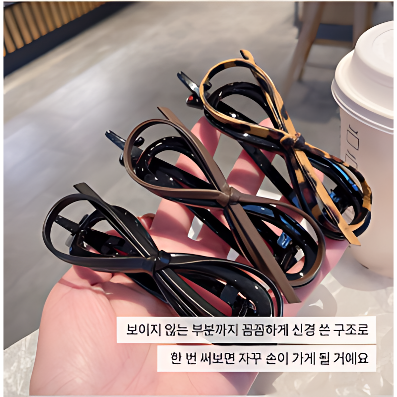 여신감성 리본 헤어클립 3종세트, 1세트 상품 이미지 4