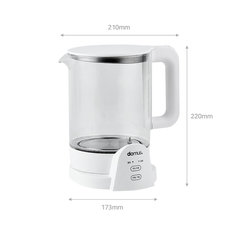 도무스 유리 티포트, DK-HF018, 1.5L, 화이트, 1개 상품 이미지 5
